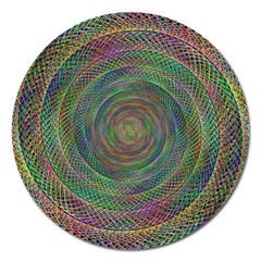 Spiral Spin Background Artwork Magnet 5  (round) by Nexatart