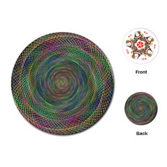 Spiral Spin Background Artwork Playing Cards (Round) 