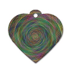 Spiral Spin Background Artwork Dog Tag Heart (one Side) by Nexatart