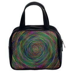 Spiral Spin Background Artwork Classic Handbags (2 Sides)