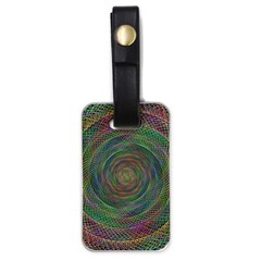 Spiral Spin Background Artwork Luggage Tags (One Side) 