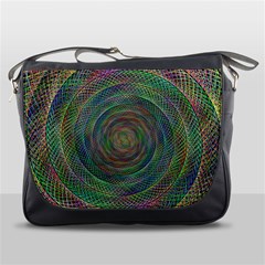 Spiral Spin Background Artwork Messenger Bags