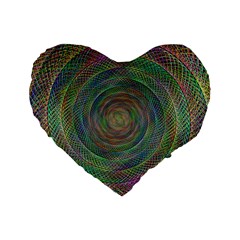 Spiral Spin Background Artwork Standard 16  Premium Heart Shape Cushions