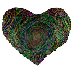 Spiral Spin Background Artwork Large 19  Premium Heart Shape Cushions