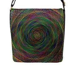 Spiral Spin Background Artwork Flap Messenger Bag (L) 