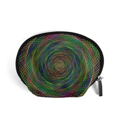 Spiral Spin Background Artwork Accessory Pouches (small)  by Nexatart