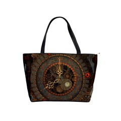 Steampunk, Awesome Clocks Shoulder Handbags by FantasyWorld7