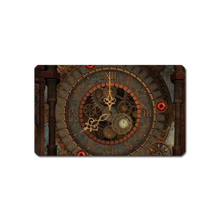 Steampunk, Awesome Clocks Magnet (Name Card)