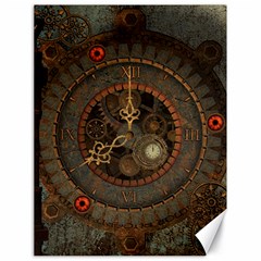 Steampunk, Awesome Clocks Canvas 18  X 24   by FantasyWorld7