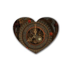 Steampunk, Awesome Clocks Heart Coaster (4 Pack)  by FantasyWorld7