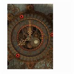 Steampunk, Awesome Clocks Large Garden Flag (two Sides) by FantasyWorld7