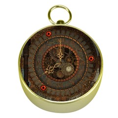 Steampunk, Awesome Clocks Gold Compasses by FantasyWorld7