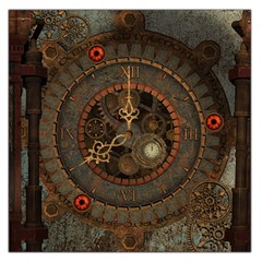 Steampunk, Awesome Clocks Large Satin Scarf (square) by FantasyWorld7