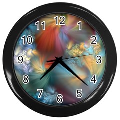 Evidence Of Angels Wall Clocks (black) by WolfepawFractals