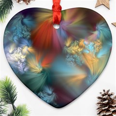 Evidence Of Angels Heart Ornament (two Sides) by WolfepawFractals