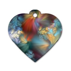 Evidence Of Angels Dog Tag Heart (one Side) by WolfepawFractals