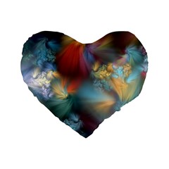 Evidence Of Angels Standard 16  Premium Flano Heart Shape Cushions by WolfepawFractals