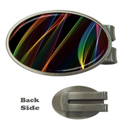 Rainbow Ribbons Money Clips (oval)  by Nexatart