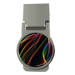 Rainbow Ribbons Money Clips (round)  by Nexatart