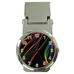 Rainbow Ribbons Money Clip Watches by Nexatart