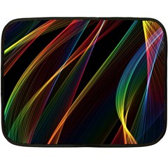 Rainbow Ribbons Fleece Blanket (mini) by Nexatart