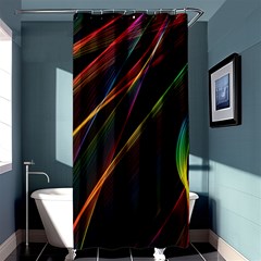 Rainbow Ribbons Shower Curtain 36  X 72  (stall)  by Nexatart