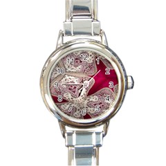 Morocco Motif Pattern Travel Round Italian Charm Watch by Nexatart