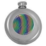 Texture Abstract Background Round Hip Flask (5 oz) Front