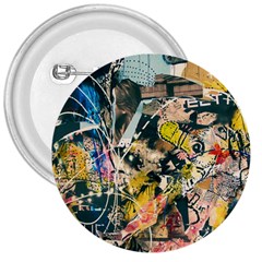 Art Graffiti Abstract Vintage 3  Buttons by Nexatart