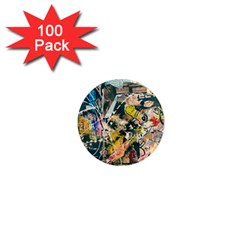 Art Graffiti Abstract Vintage 1  Mini Magnets (100 Pack)  by Nexatart