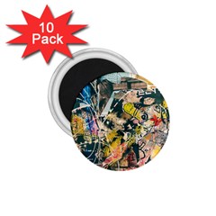 Art Graffiti Abstract Vintage 1 75  Magnets (10 Pack) 