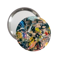 Art Graffiti Abstract Vintage 2 25  Handbag Mirrors by Nexatart