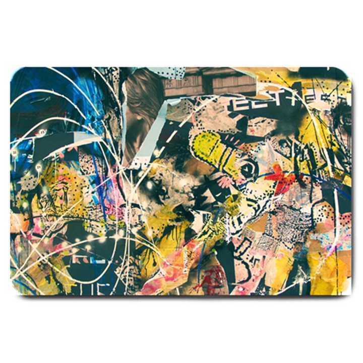 Art Graffiti Abstract Vintage Large Doormat 