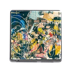 Art Graffiti Abstract Vintage Memory Card Reader (square) by Nexatart