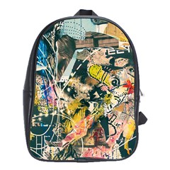 Art Graffiti Abstract Vintage School Bag (xl) by Nexatart