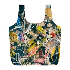 Art Graffiti Abstract Vintage Full Print Recycle Bags (l)  by Nexatart