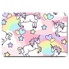 Unicorn Rainbow Large Doormat  by Nexatart