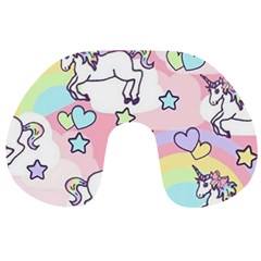 Unicorn Rainbow Travel Neck Pillows by Nexatart