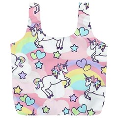 Unicorn Rainbow Full Print Recycle Bags (l) 