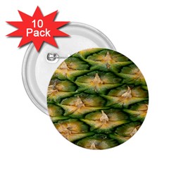 Pineapple Pattern 2 25  Buttons (10 Pack)  by Nexatart