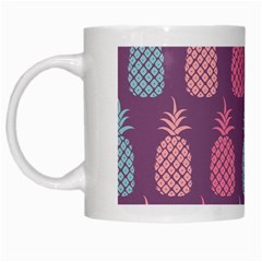 Pineapple Pattern White Mugs