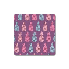 Pineapple Pattern Square Magnet by Nexatart