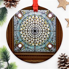 Stained Glass Window Library Of Congress Ornament (round) by Nexatart