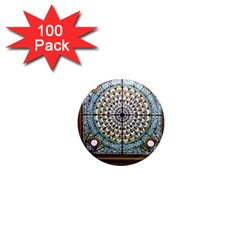 Stained Glass Window Library Of Congress 1  Mini Magnets (100 Pack)  by Nexatart