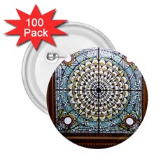 Stained Glass Window Library Of Congress 2 25  Buttons (100 Pack)  by Nexatart