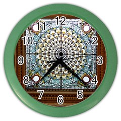 Stained Glass Window Library Of Congress Color Wall Clocks by Nexatart