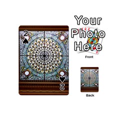 Stained Glass Window Library Of Congress Playing Cards 54 (mini)  by Nexatart