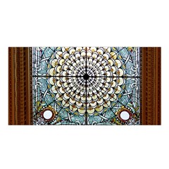 Stained Glass Window Library Of Congress Satin Shawl by Nexatart