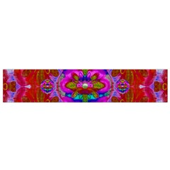 Fantasy   Florals  Pearls In Abstract Rainbows Flano Scarf (small)