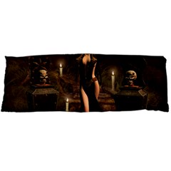 The Dark Side, Dark Fairy With Skulls In The Night Body Pillow Case Dakimakura (two Sides) by FantasyWorld7